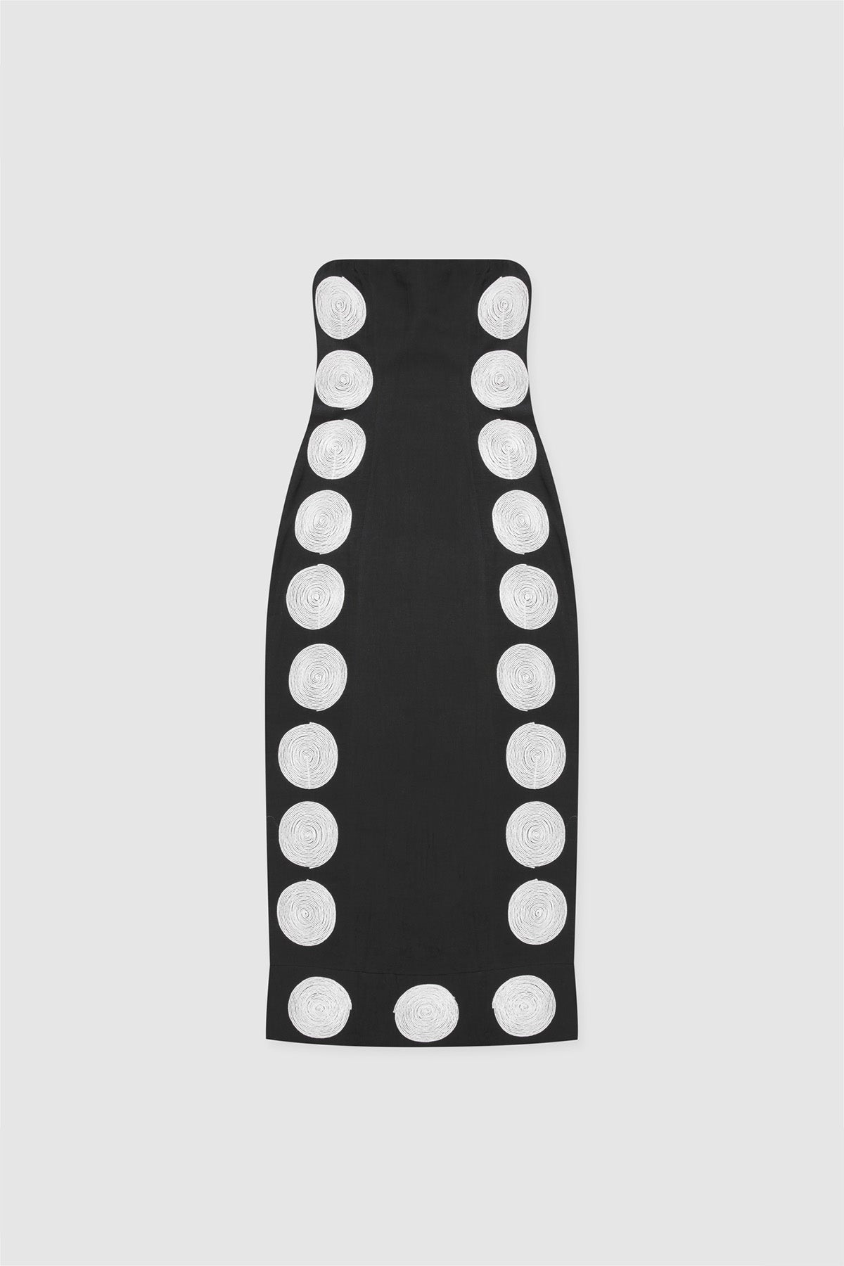 Filipa besticktes Maxikleid – Noir