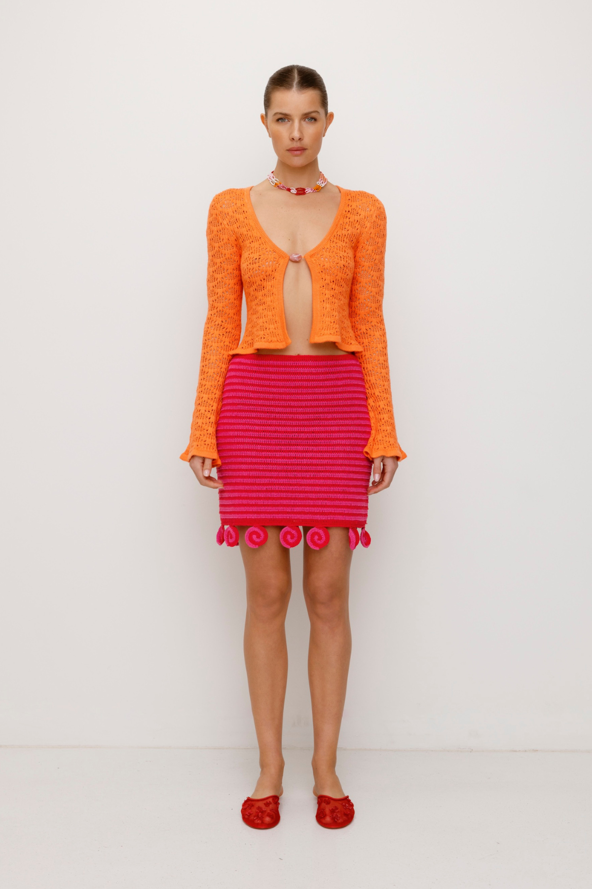 Amara Strickjacke - Koralle