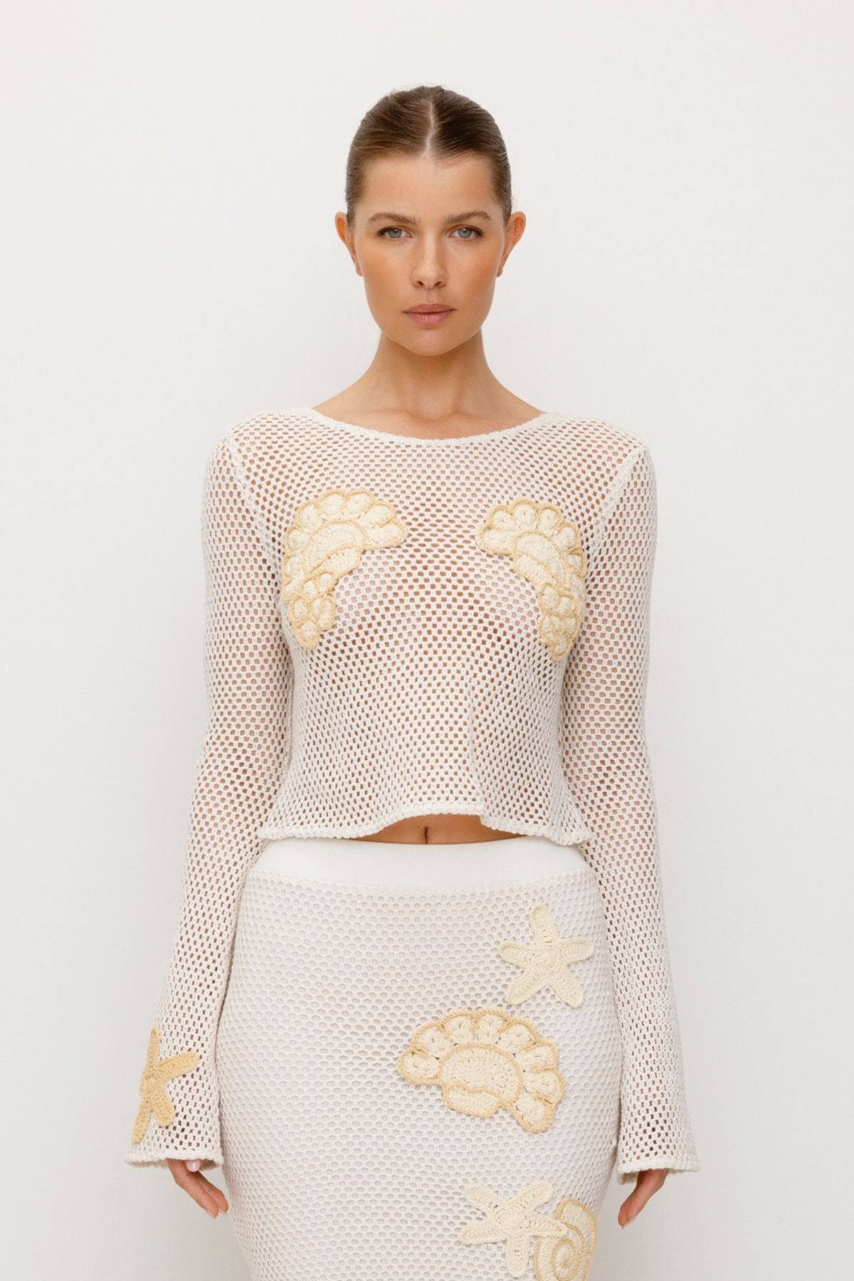 Enza Langarmshirt - Creme