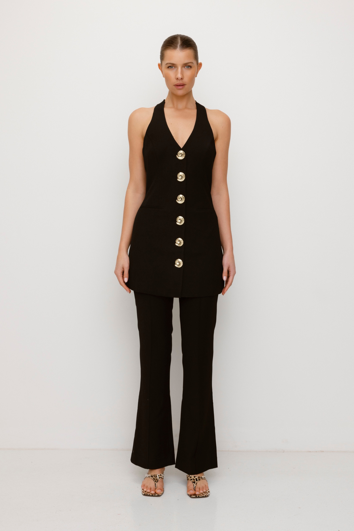 Irida Bootcut-Hose - Noir