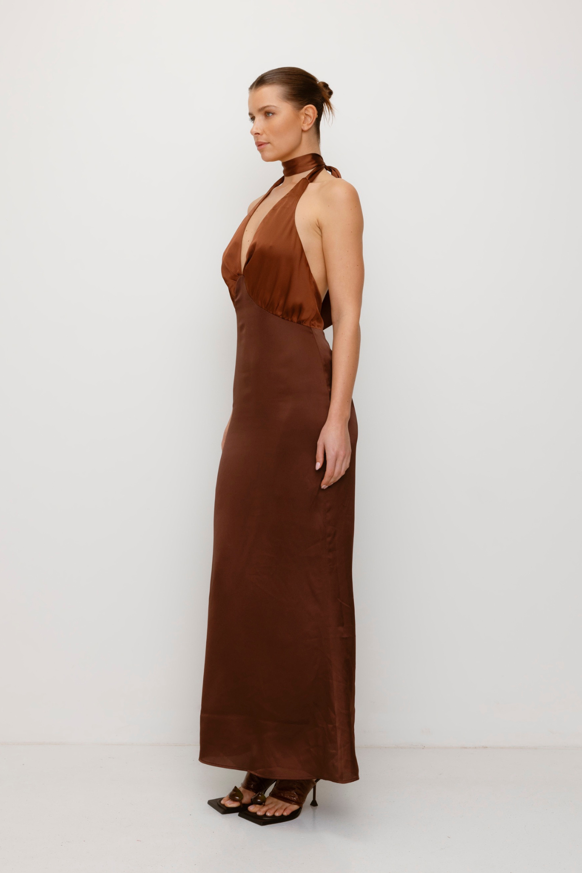 Oahu Slip-Kleid - Schokolade