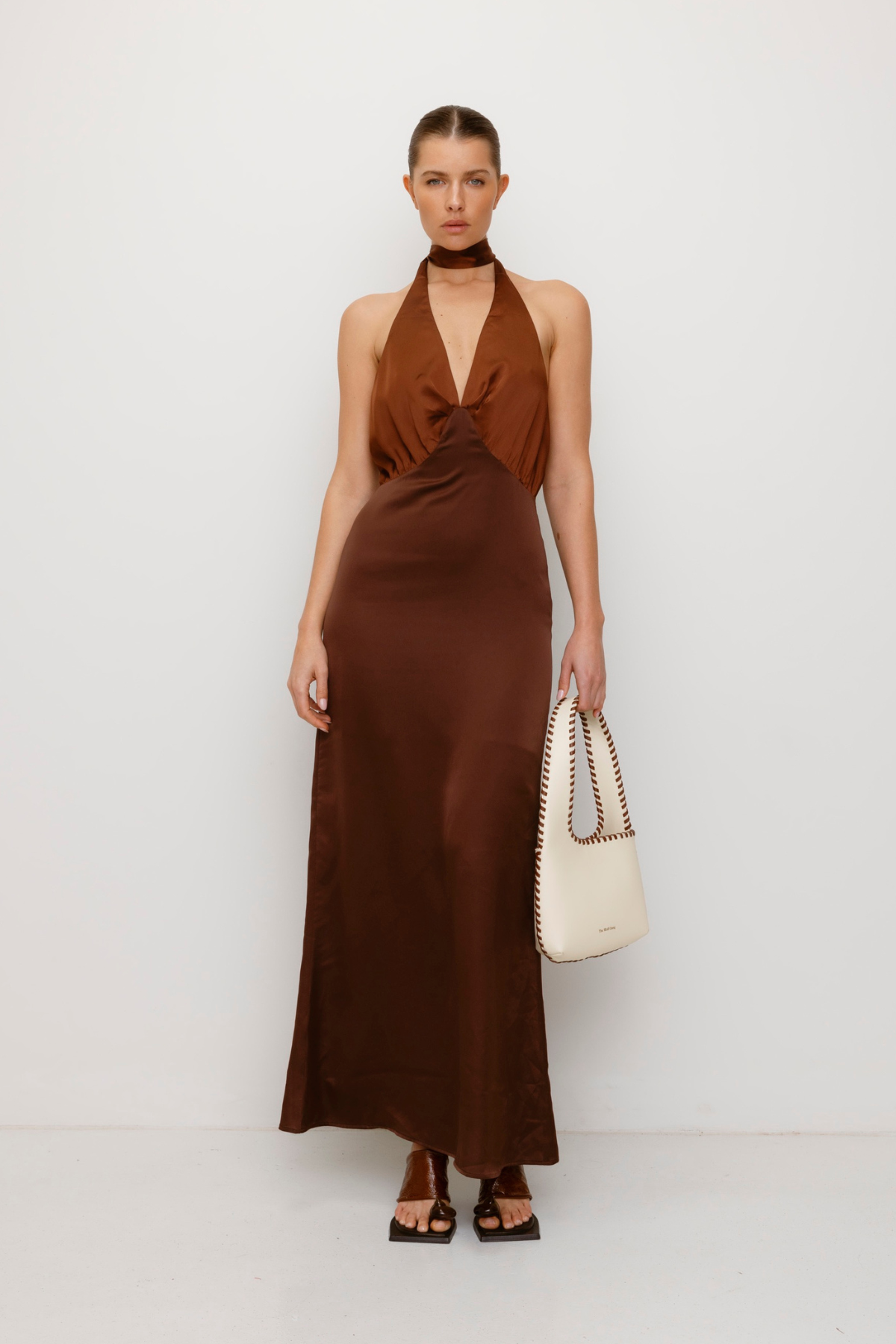 Oahu Slip-Kleid - Schokolade