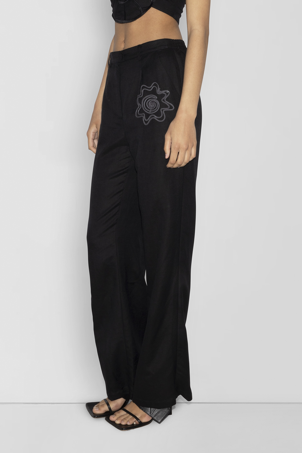 Cara Wide Leg Pant - Noir
