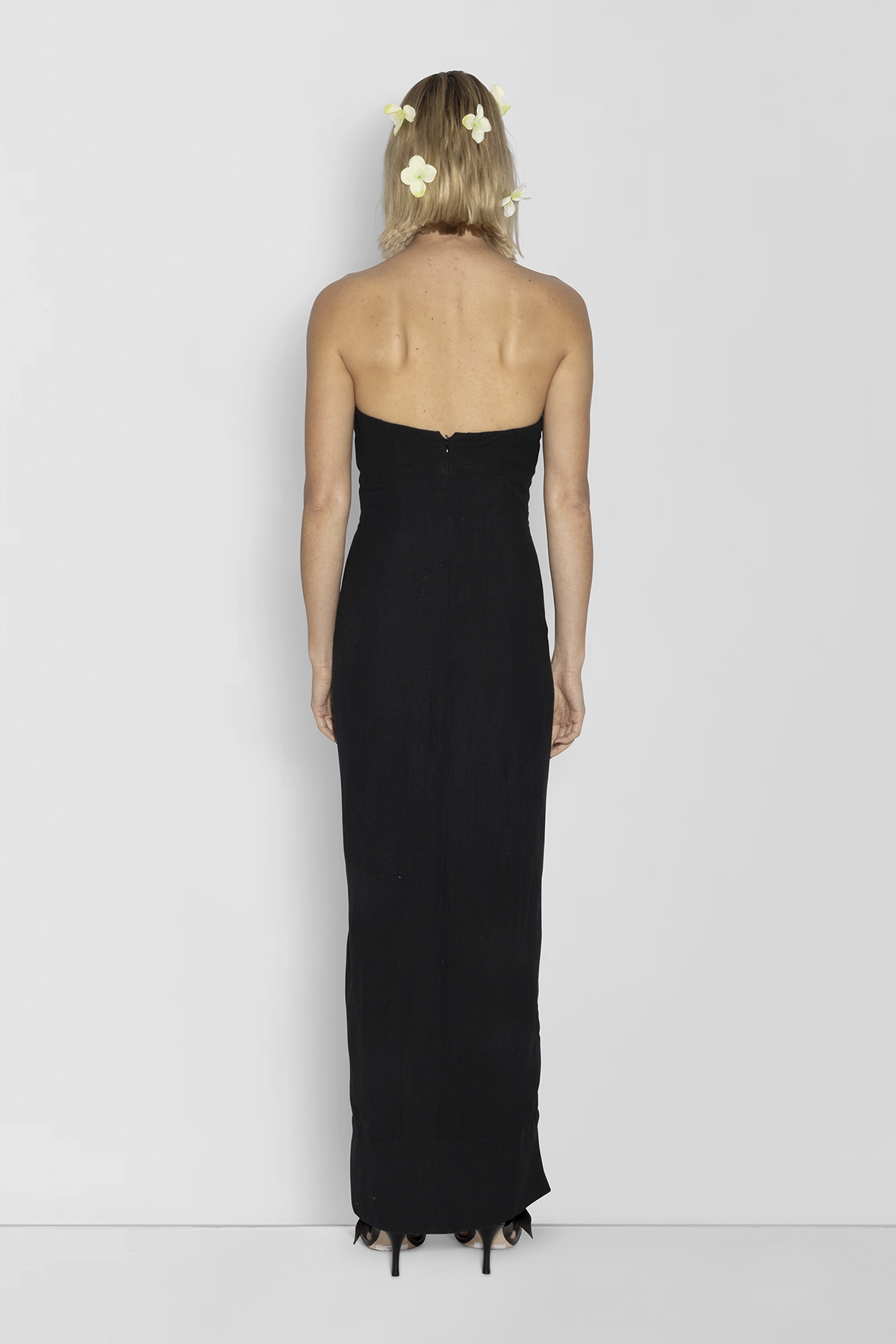 Filipa besticktes Maxikleid – Noir