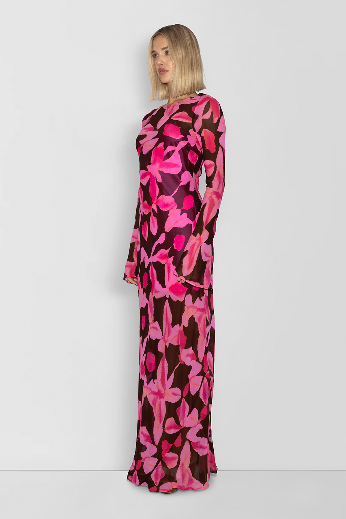 Lottie Maxikleid – Schokoladengeblümt