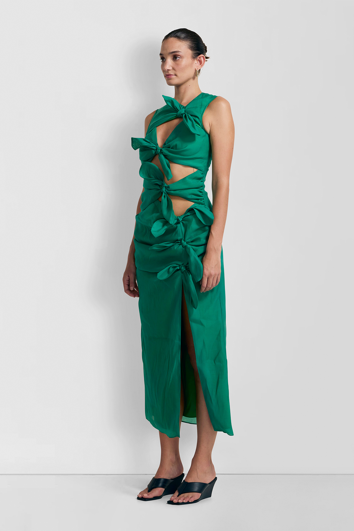 Allegra Midikleid - Smaragdgrün