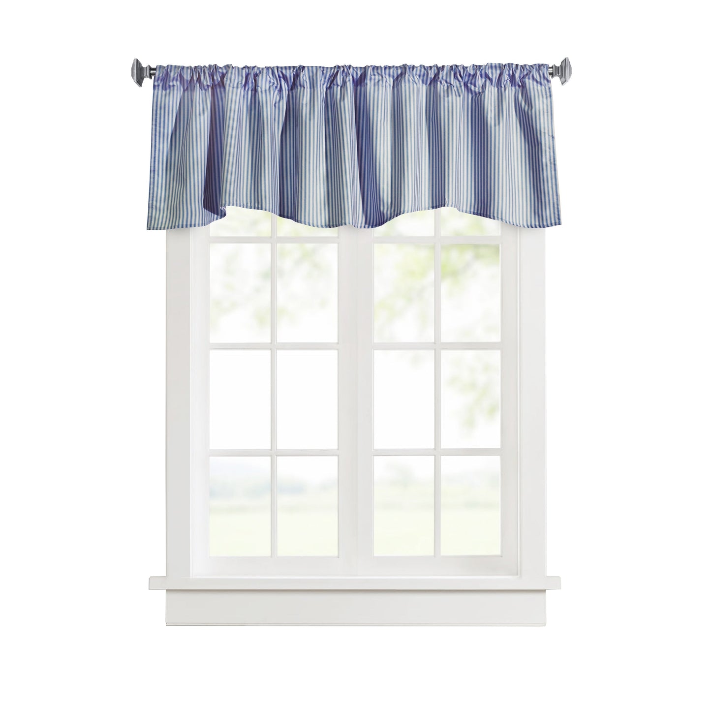 ThermaLogic Fenstervorhang-Set mit Streifen und Stangenaufsatz
