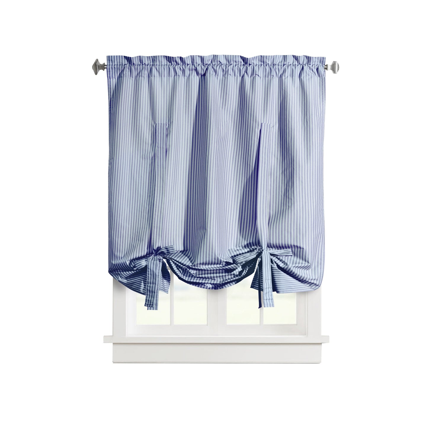 ThermaLogic Fenstervorhang-Set mit Streifen und Stangenaufsatz
