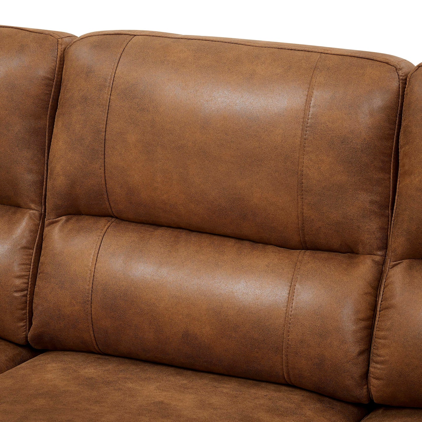 Three-Seat Leather Sofa - 30.5 D x 81 W x 34.5 H