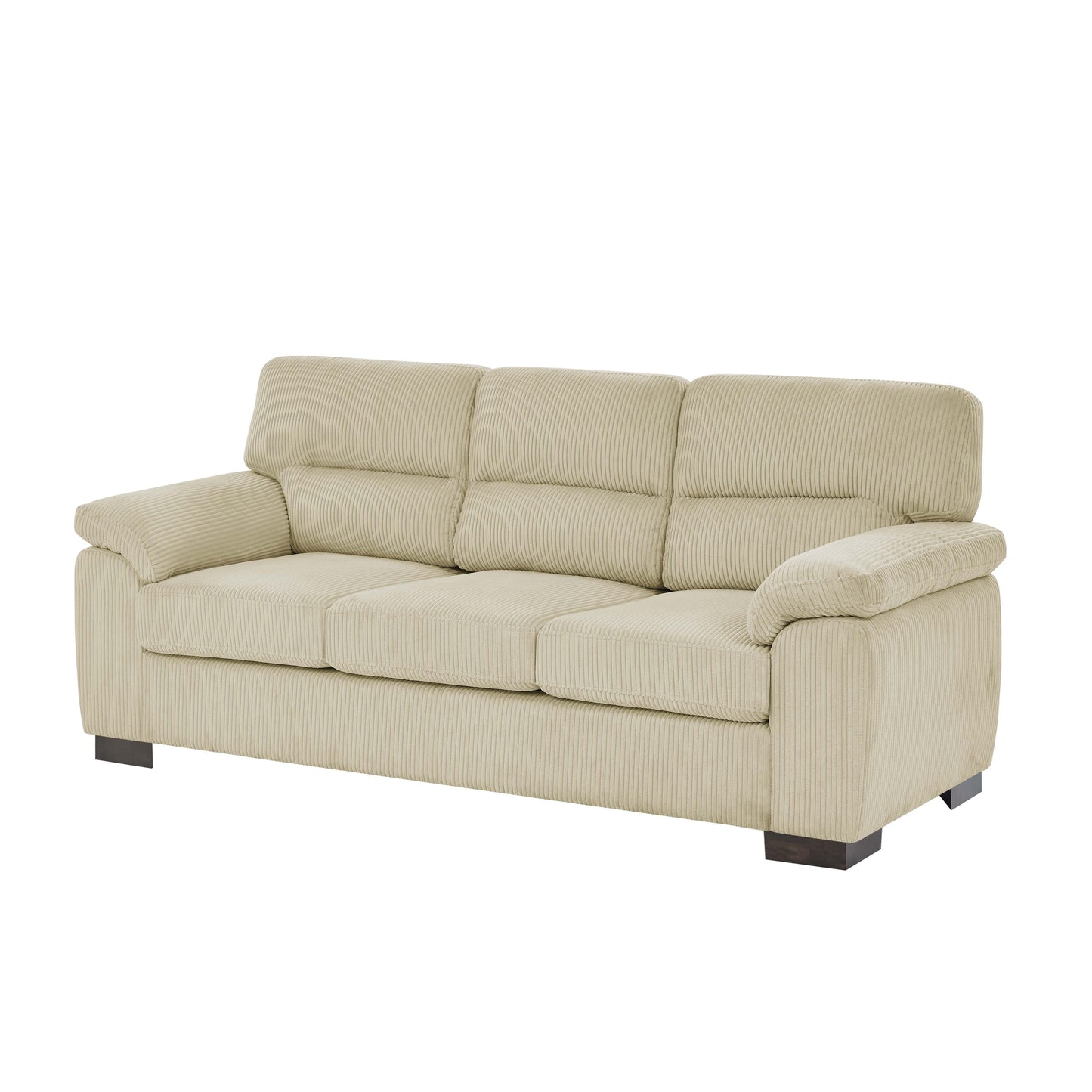 Three-Seat Leather Sofa - 30.5 D x 81 W x 34.5 H