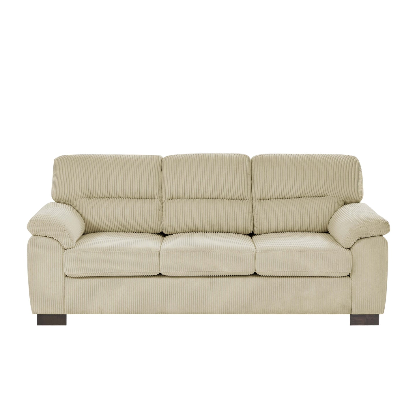 Three-Seat Leather Sofa - 30.5 D x 81 W x 34.5 H