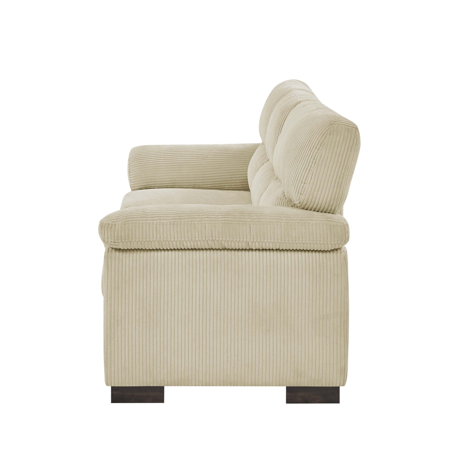 Three-Seat Leather Sofa - 30.5 D x 81 W x 34.5 H