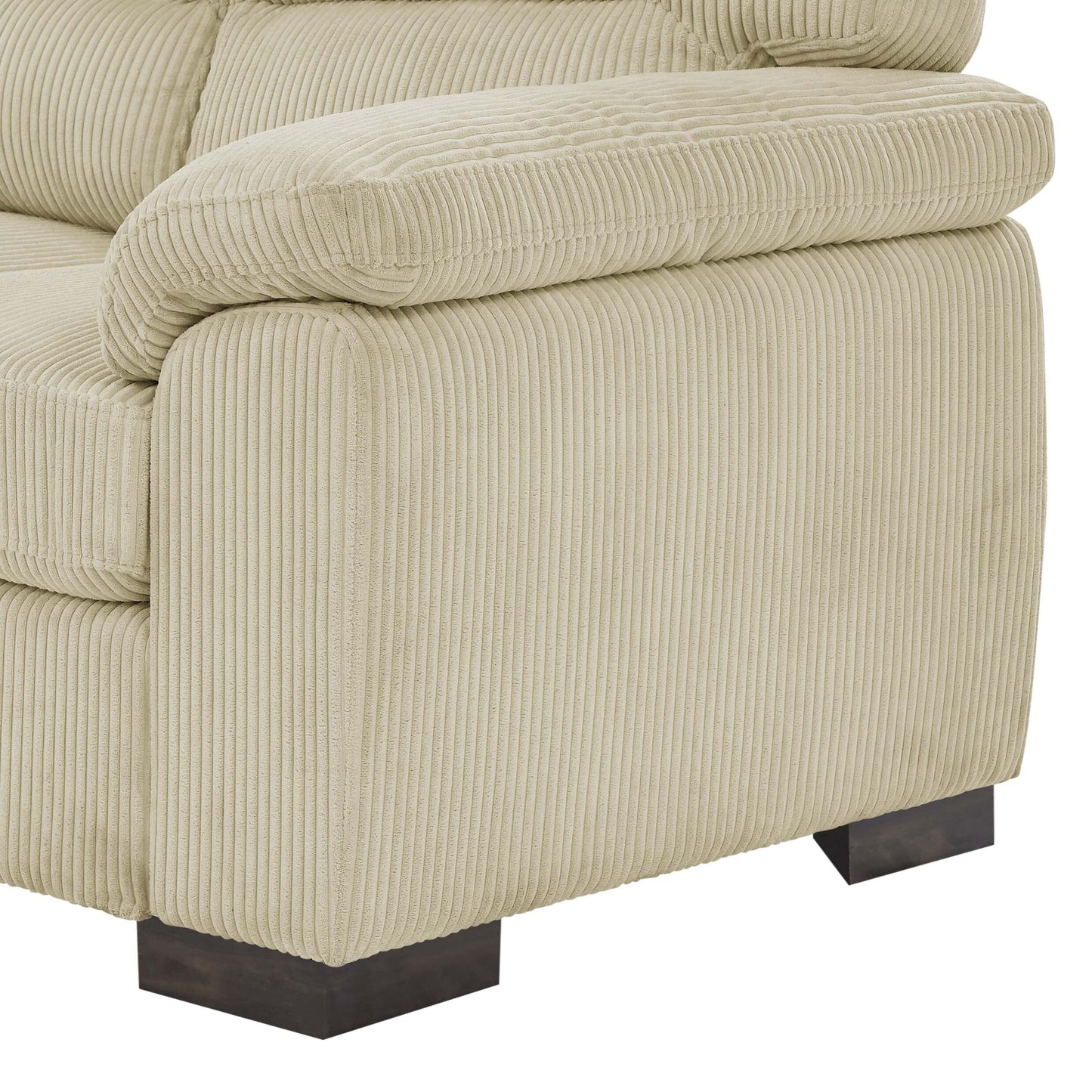 Three-Seat Leather Sofa - 30.5 D x 81 W x 34.5 H