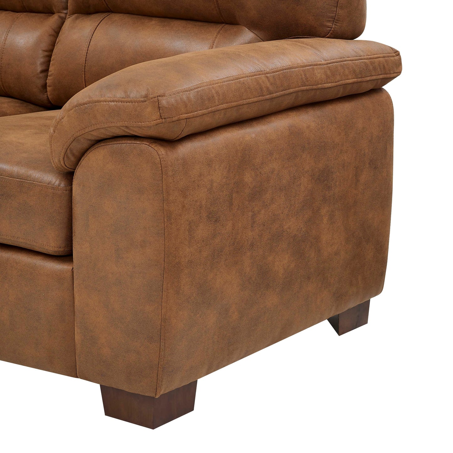 Three-Seat Leather Sofa - 30.5 D x 81 W x 34.5 H