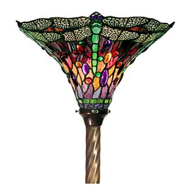 Deckenfluter im Tiffany-Stil mit Libellenmotiv