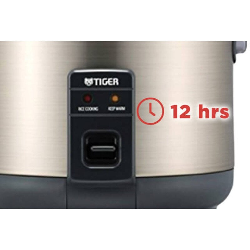 Tiger JNP-S55U-HU Reiskocher und -wärmer für 3 Tassen, Edelstahlgrau
