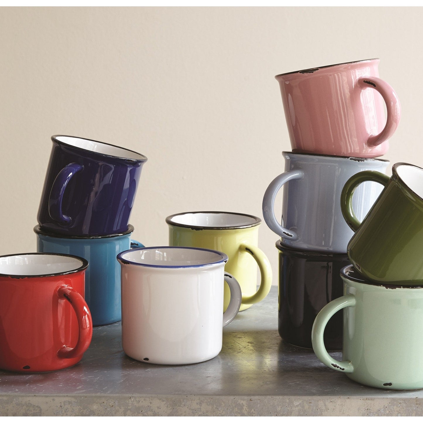 Tinware Espressotassen-Geschenkset, gemischtes 6er-Set