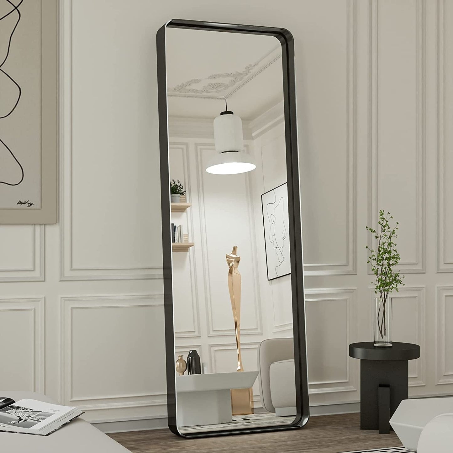 TETOTE Moderner Badezimmer-Kosmetikspiegel mit Metallrahmen zur Wandmontage