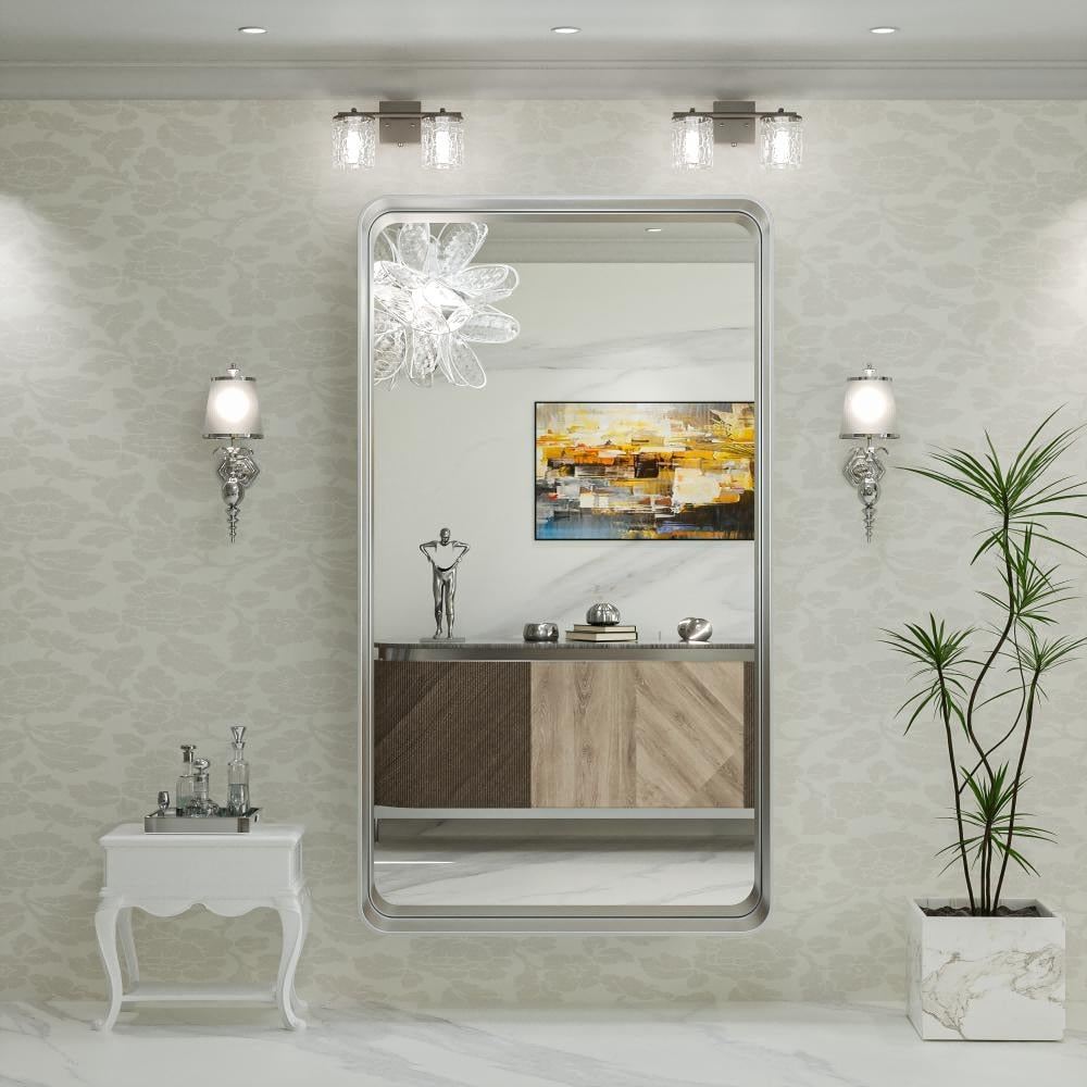 TokeShimi Moderner Badezimmer-Wandspiegel mit Metallrahmen