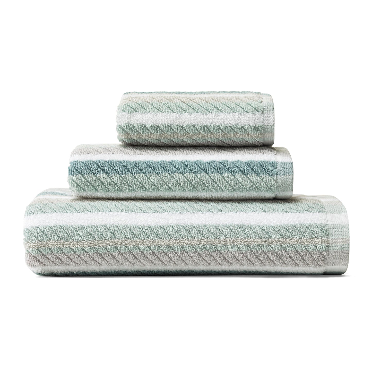 Tommy Bahama – 3-teiliges Handtuchset aus Baumwollfrottee mit Streifen „Ocean Bay“