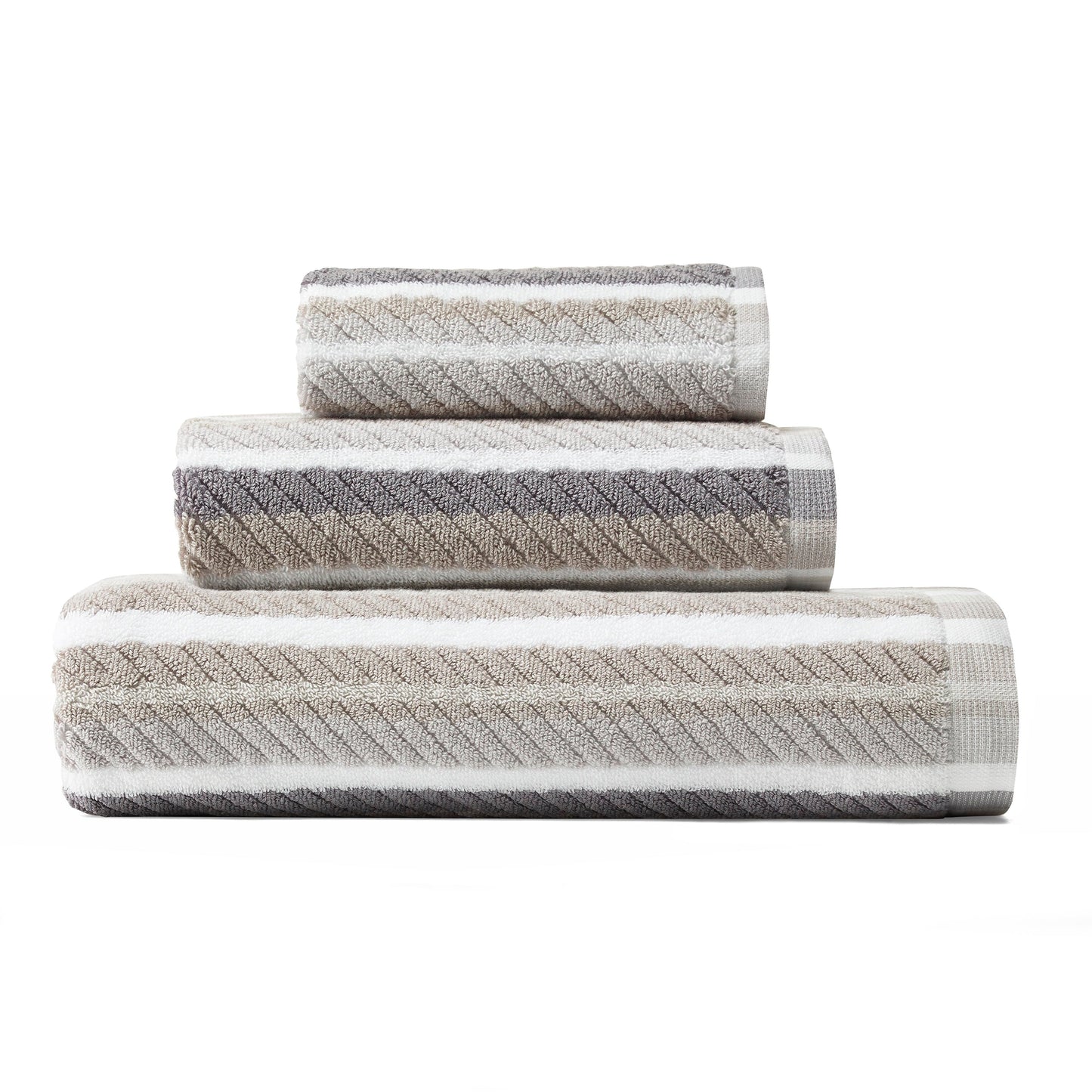 Tommy Bahama – 3-teiliges Handtuchset aus Baumwollfrottee mit Streifen „Ocean Bay“