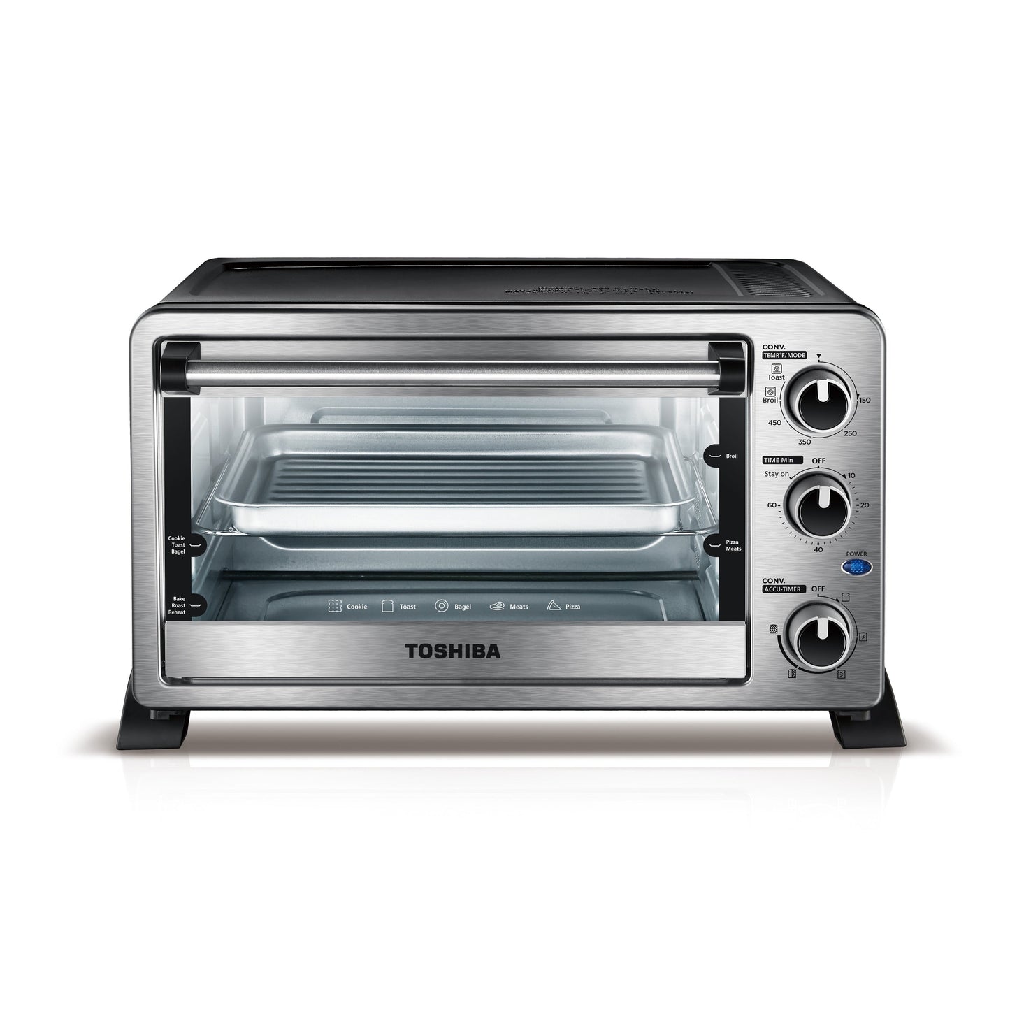 Toshiba 6-Scheiben-Konvektions-Toasterofen, Edelstahl