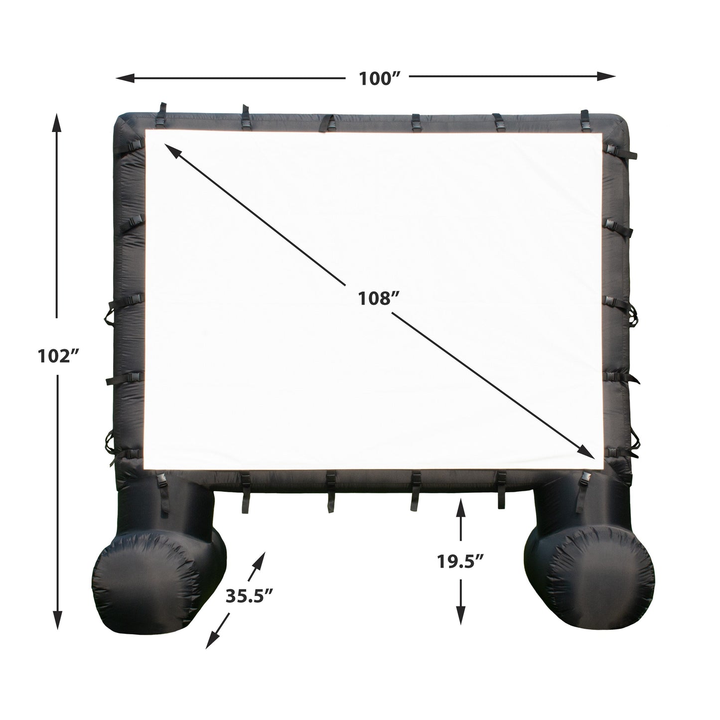 Total HomeFX 1500 Lumen Outdoor-Kino-Set mit aufblasbarer Leinwand