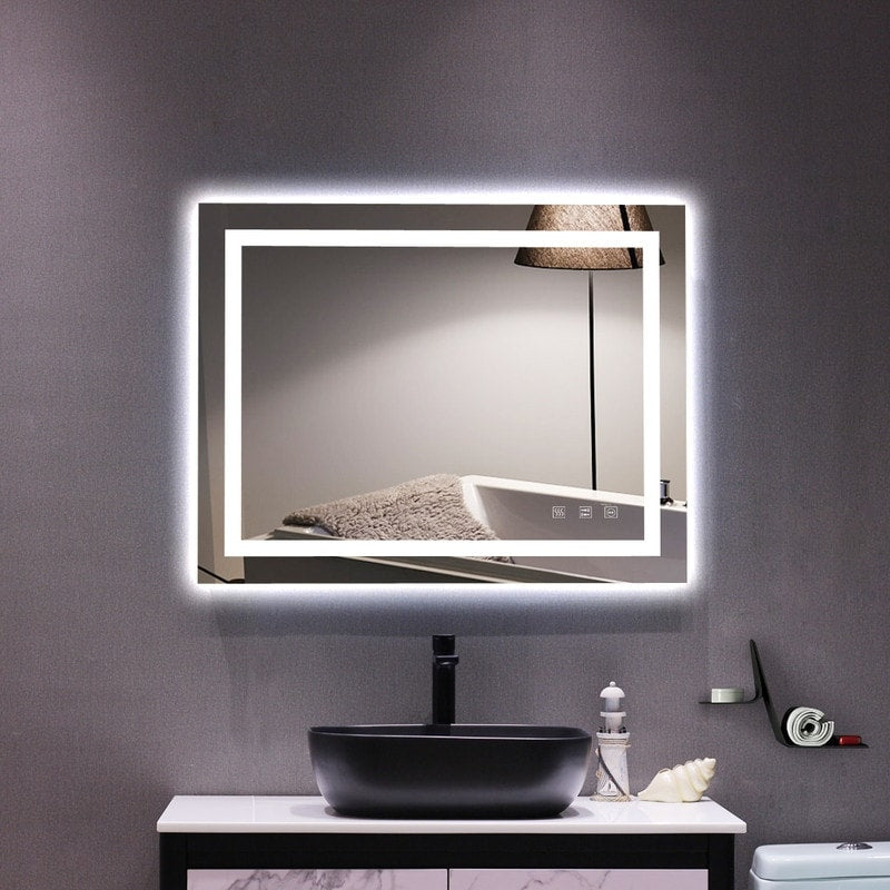 Touch-LED-Badezimmerspiegel, dreifarbige Dimmlichter
