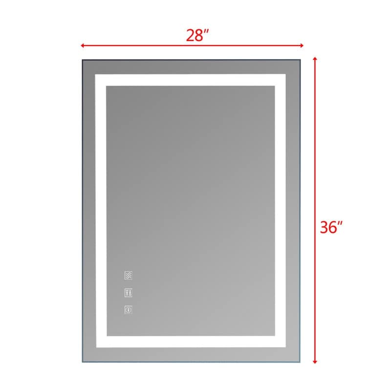 Touch-LED-Badezimmerspiegel, dreifarbige Dimmlichter