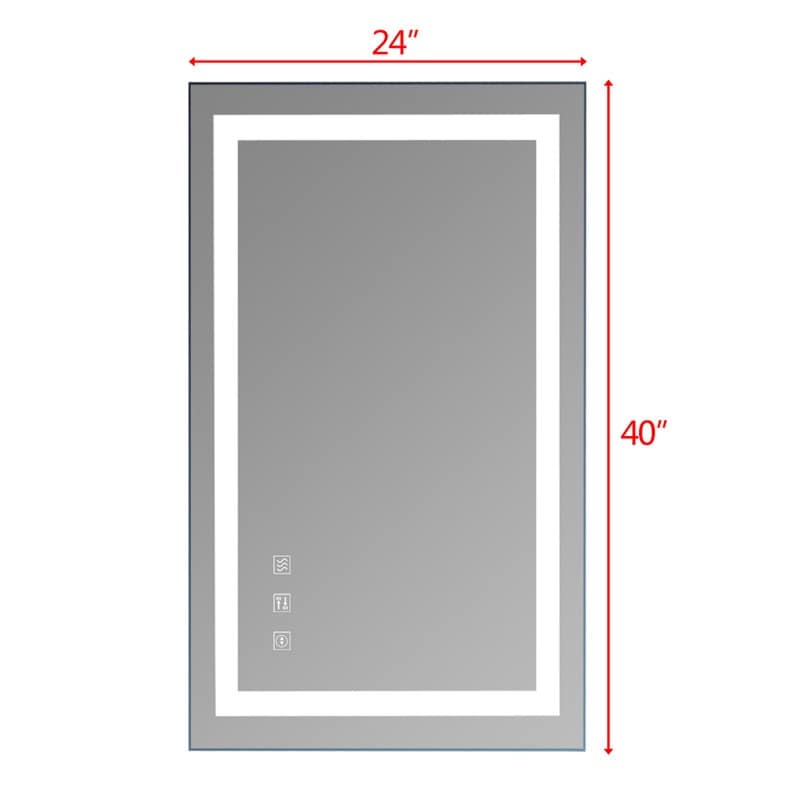 Touch-LED-Badezimmerspiegel, dreifarbige Dimmlichter