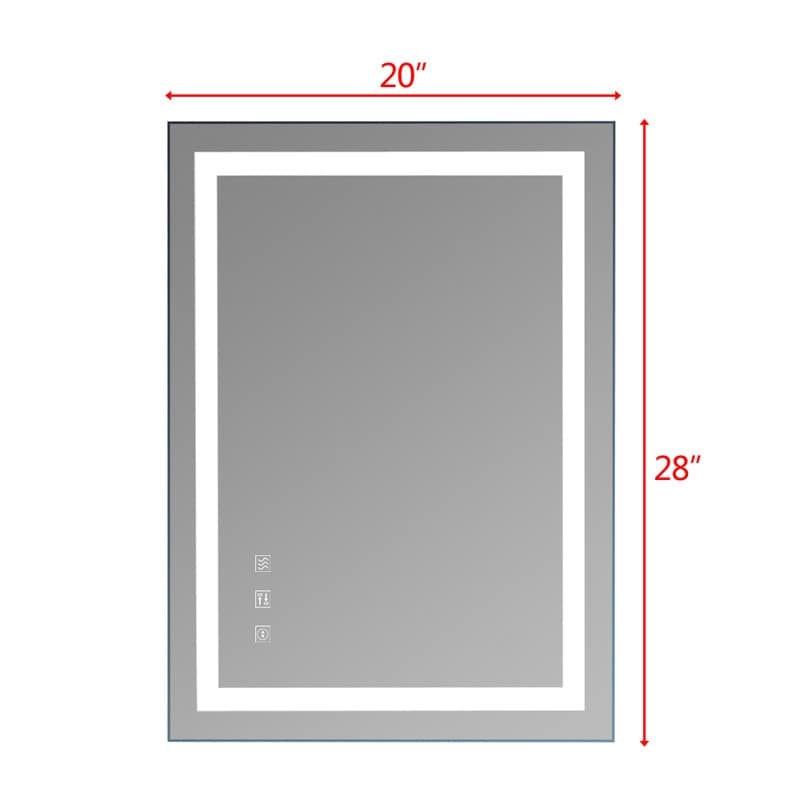 Touch-LED-Badezimmerspiegel, dreifarbige Dimmlichter