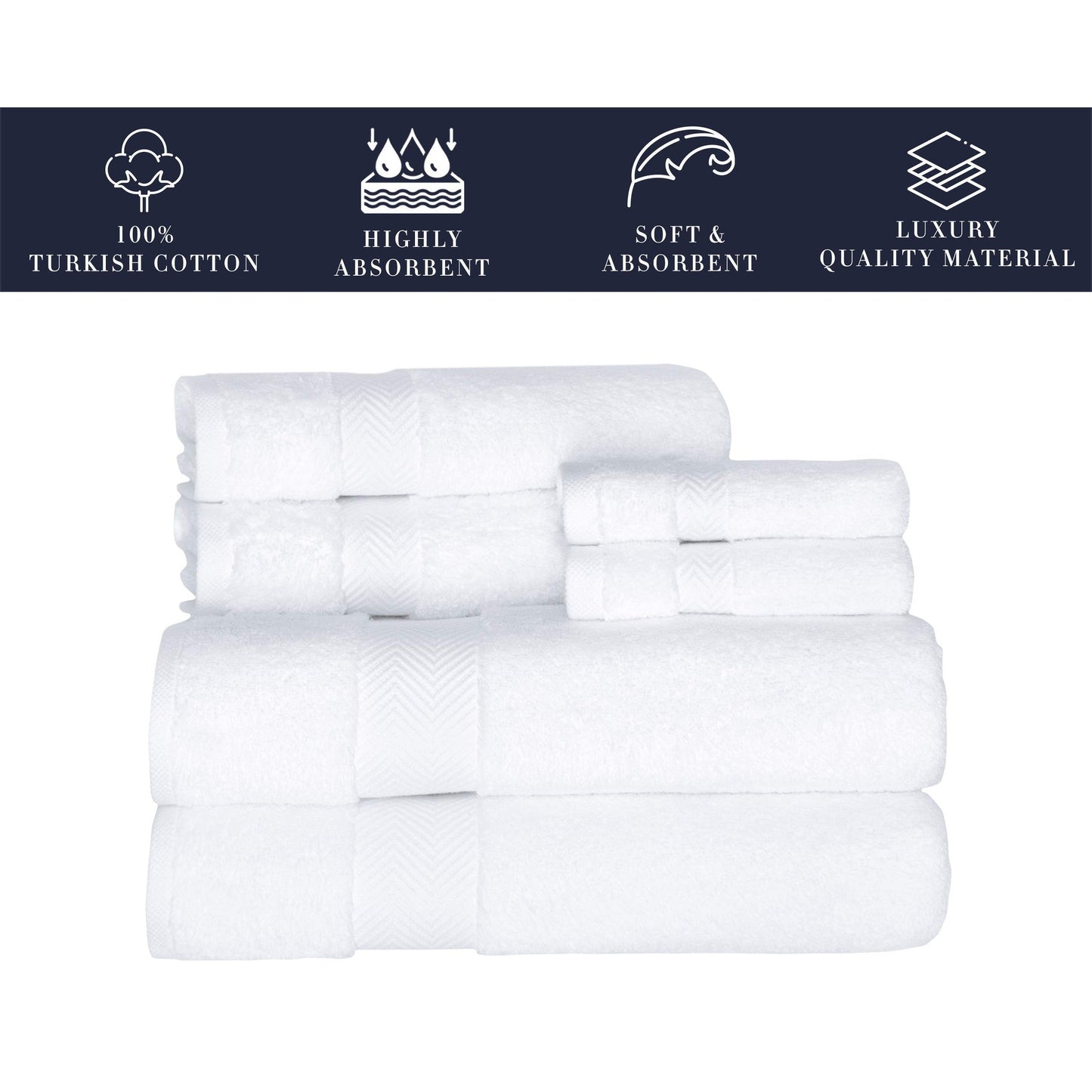 Towels Beyond Becci Handtuchset aus türkischer Baumwolle und schnelltrocknende, ultraweiche, super saugfähige Badetücher und 6er-Set