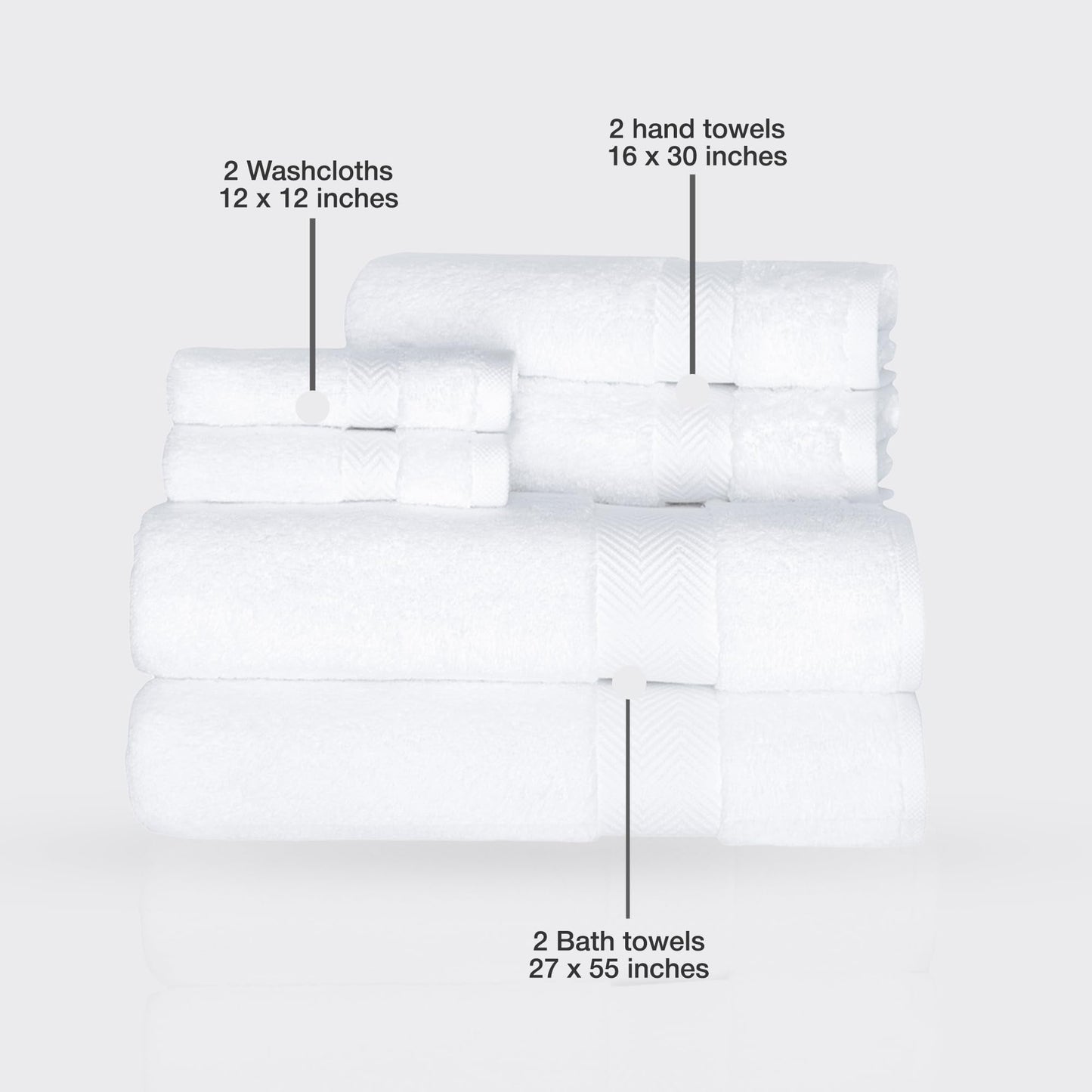 Towels Beyond Becci Handtuchset aus türkischer Baumwolle und schnelltrocknende, ultraweiche, super saugfähige Badetücher und 6er-Set