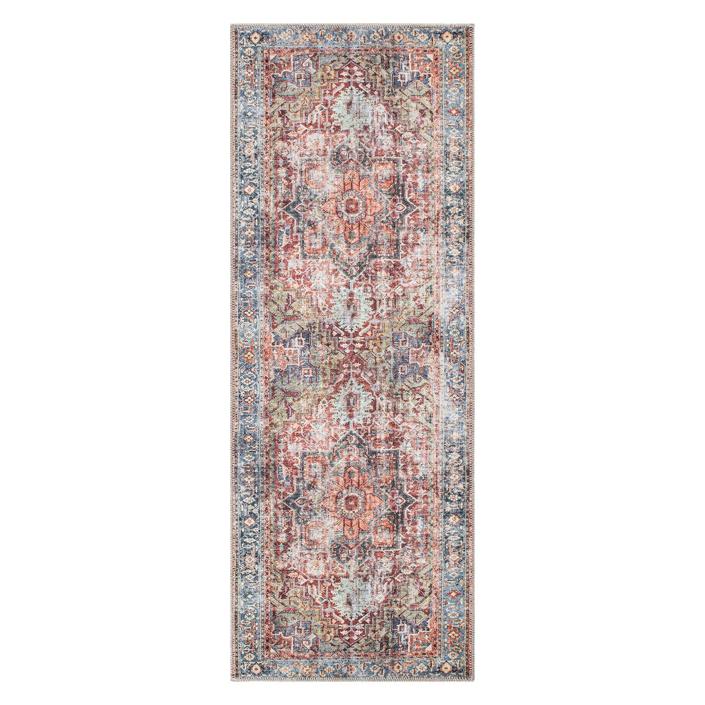 Traditioneller, maschinenwaschbarer Teppich im Used-Look