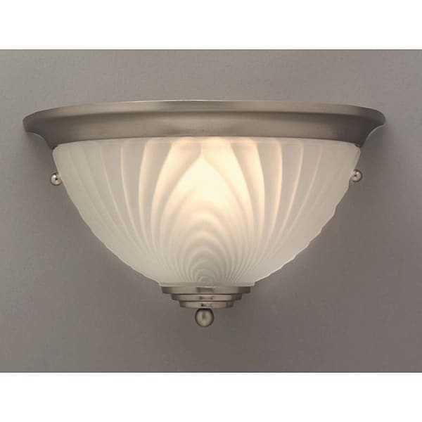 Übergangs-Wandleuchte mit 1 Licht, gebürstetes Nickel