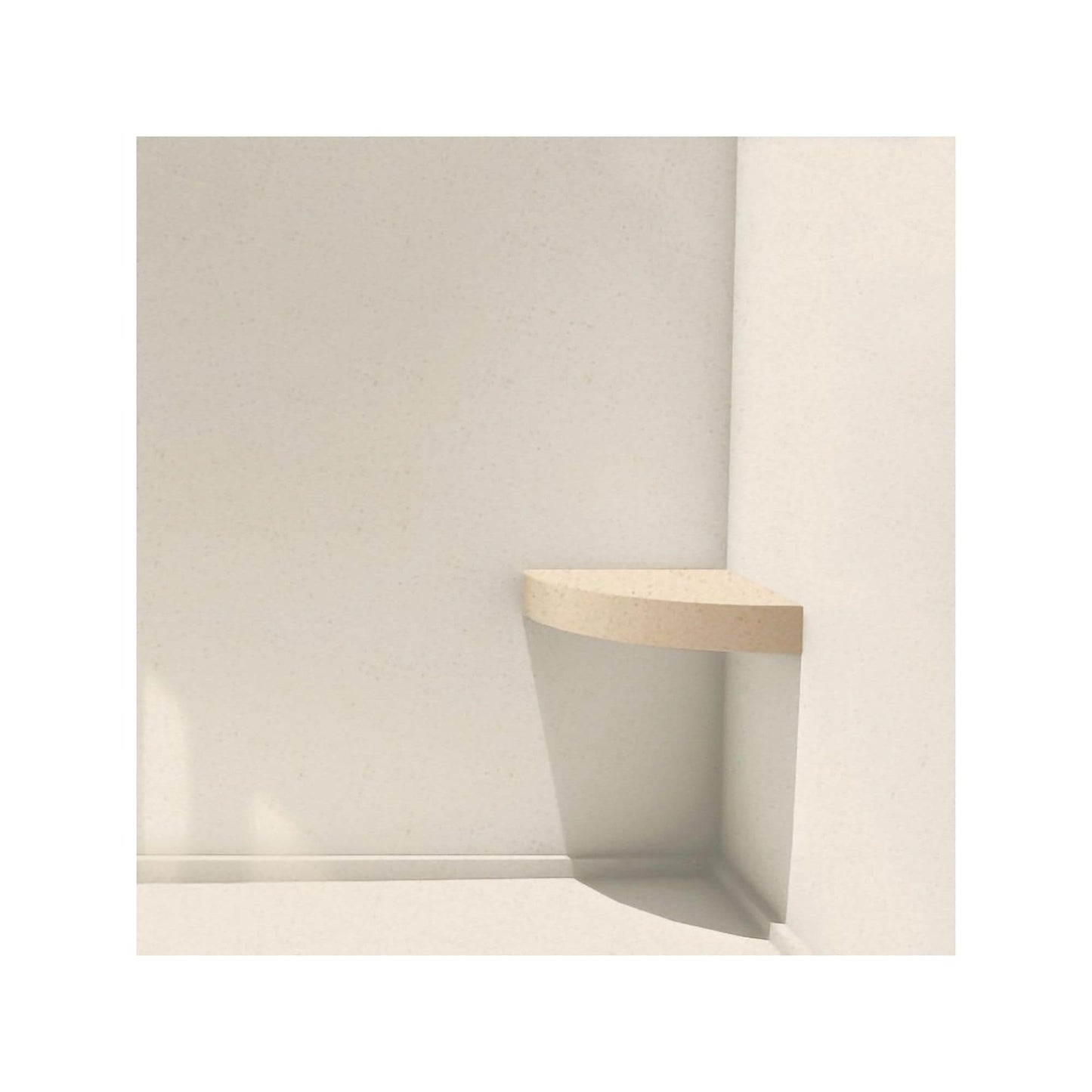 Transolid Studio Eck-Duschsitz aus massiver Oberfläche, wandmontiert, 35,6 x 35,6 cm, 14,5 x 14,25 x 3