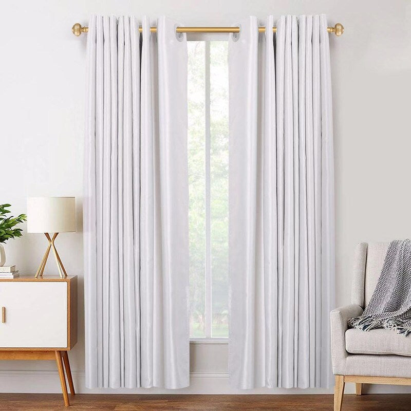 UTOPIA ALLEY Wandmontierte 3/4-Zoll-Gardinenstange – Verstellbare Gardinenstangen, goldene Gardinenstangen, dekorative Gardinenstangen für das Schlafzimmer