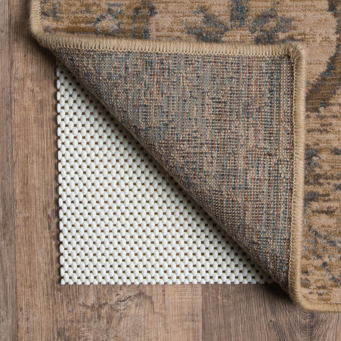 Vista Home Ultra Hold Teppichunterlage aus gestricktem Polyester, PVC-beschichtet, Weiß, Beige