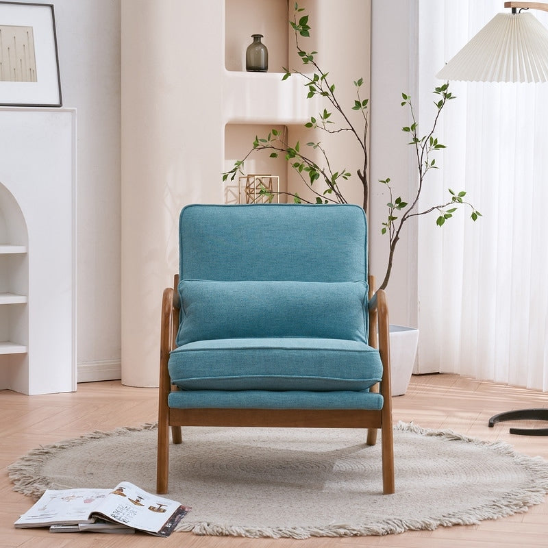 Gepolsterter Akzentstuhl im Mid-Century-Modern-Stil