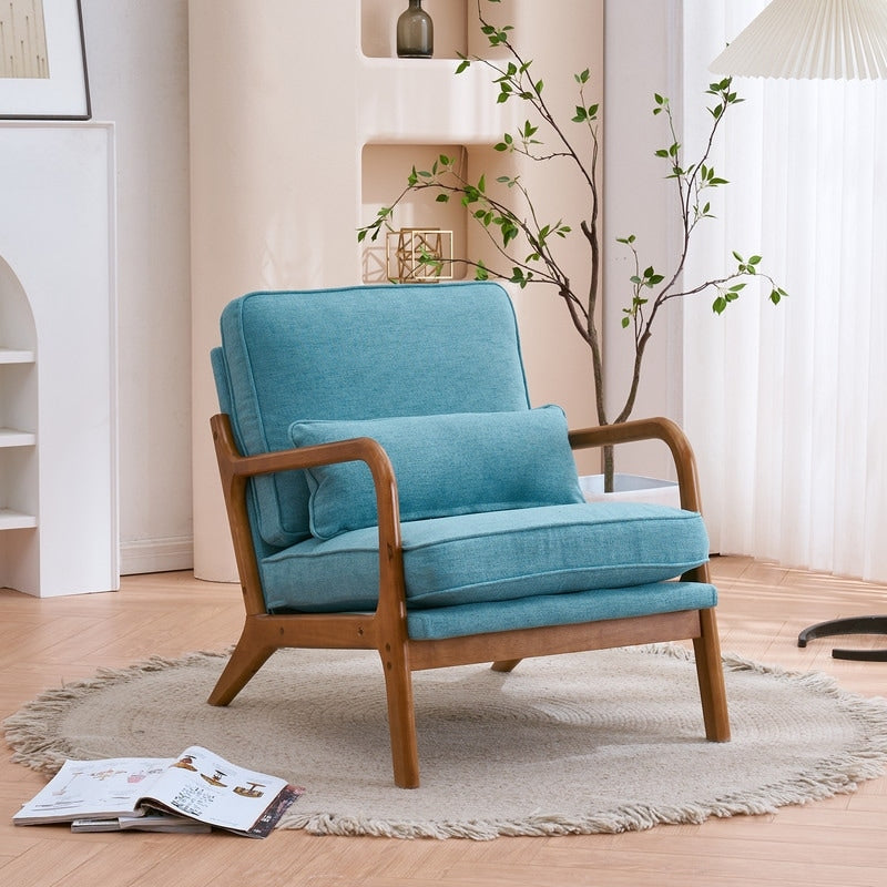 Gepolsterter Akzentstuhl im Mid-Century-Modern-Stil