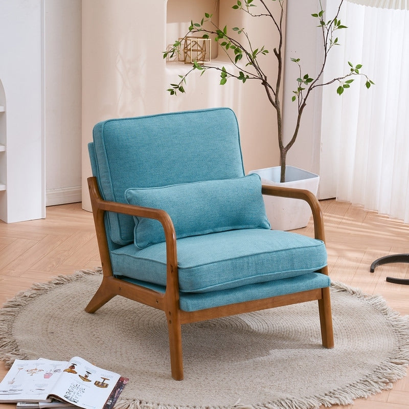 Gepolsterter Akzentstuhl im Mid-Century-Modern-Stil