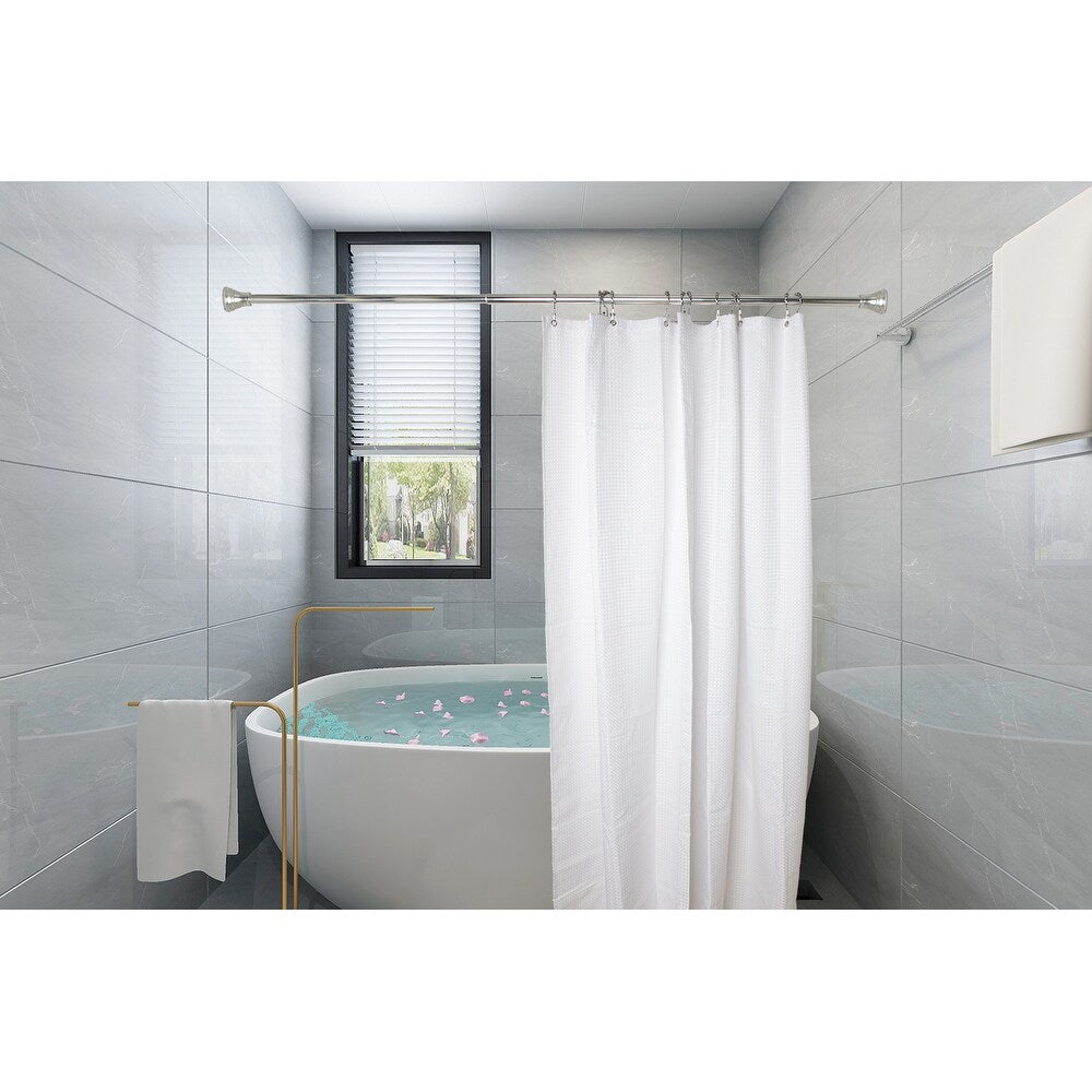 Utopia Alley Deco Flache Doppelrollen-Duschvorhanghaken, Chrom – Poliertes Chrom