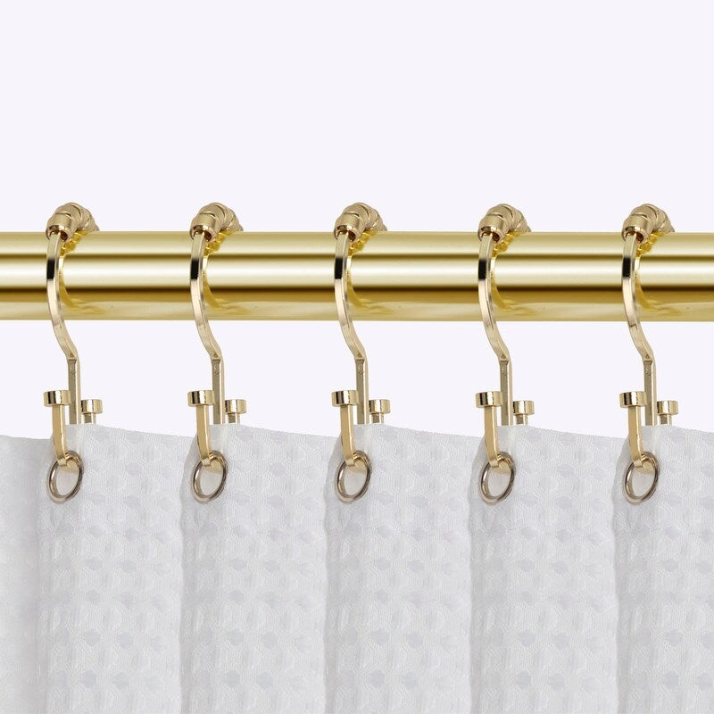 Utopia Alley Deco Flache Doppelrollen-Duschvorhanghaken, Gold