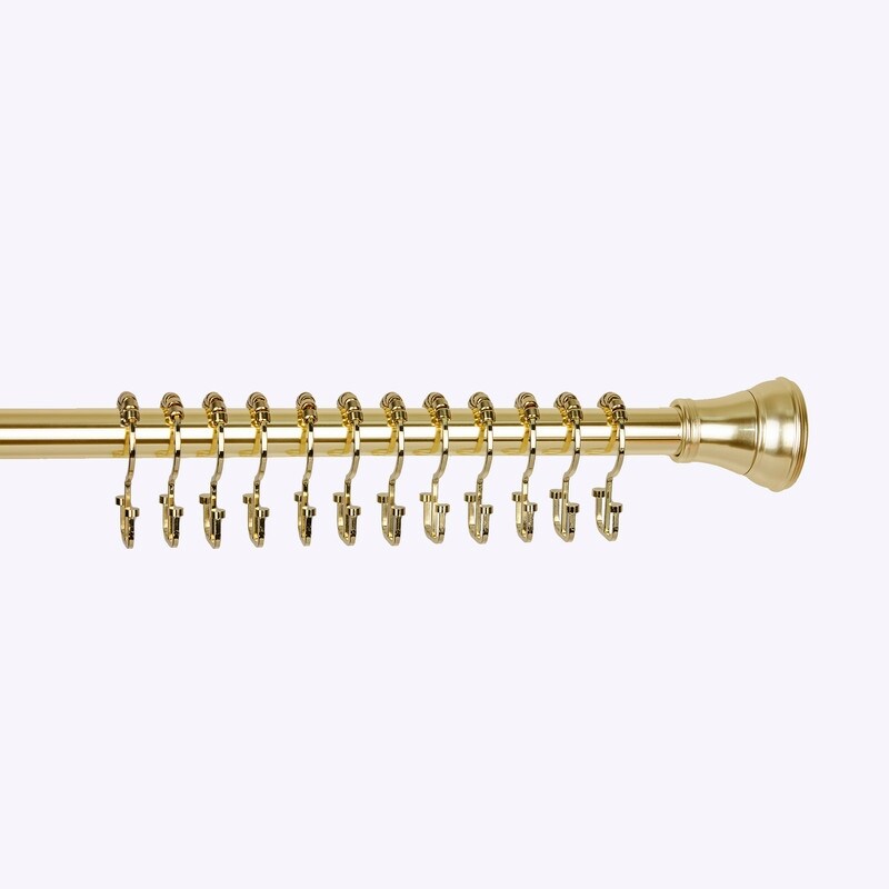 Utopia Alley Deco Flache Doppelrollen-Duschvorhanghaken, Gold