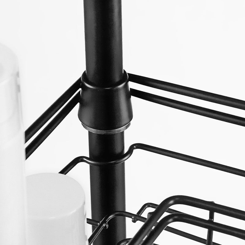 Utopia Alley Rostbeständiger Dusch-Spannstangen-Caddy, 4 tiefe Ablagen