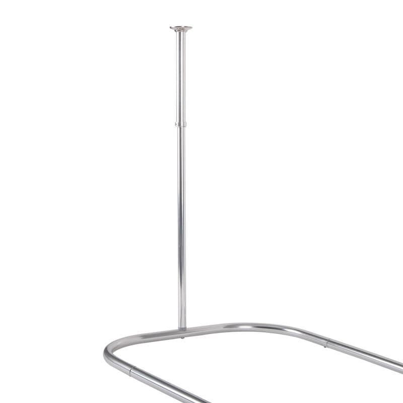 Utopia Alley Duschstange aus rostfreiem Aluminium mit Deckenhalterung für freistehende Badewannen, 46 x 22 Zoll