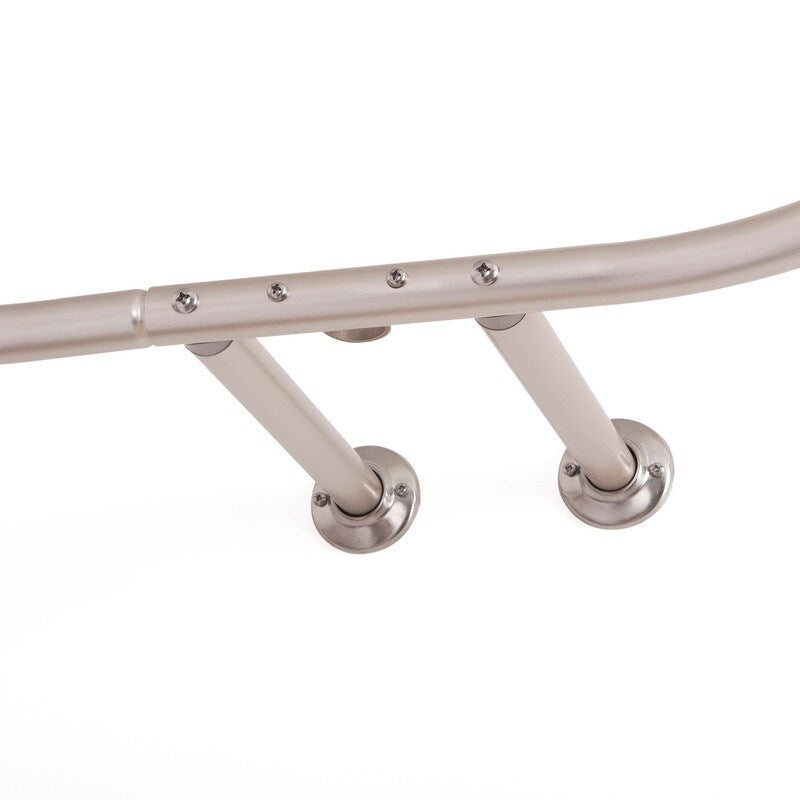 Utopia Alley Duschstange aus rostfreiem Aluminium mit Deckenhalterung für freistehende Badewannen, 46 x 22 Zoll