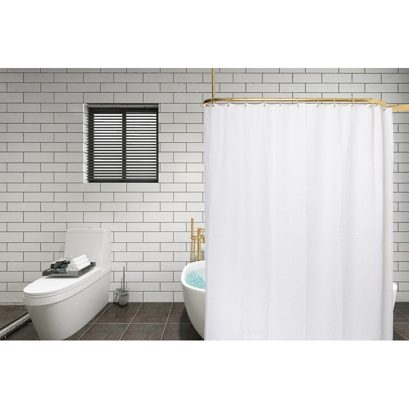 Utopia Alley Duschstange aus rostfreiem Aluminium mit Deckenhalterung für freistehende Badewannen, 46 x 22 Zoll