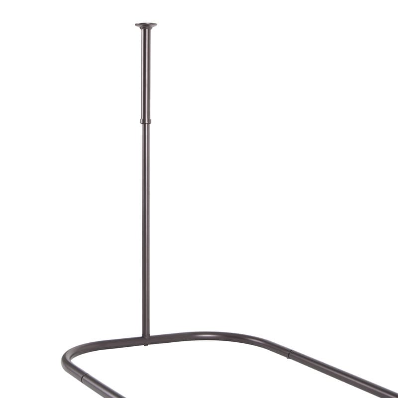Utopia Alley Duschstange aus rostfreiem Aluminium mit Deckenhalterung für freistehende Badewannen, 46 x 22 Zoll