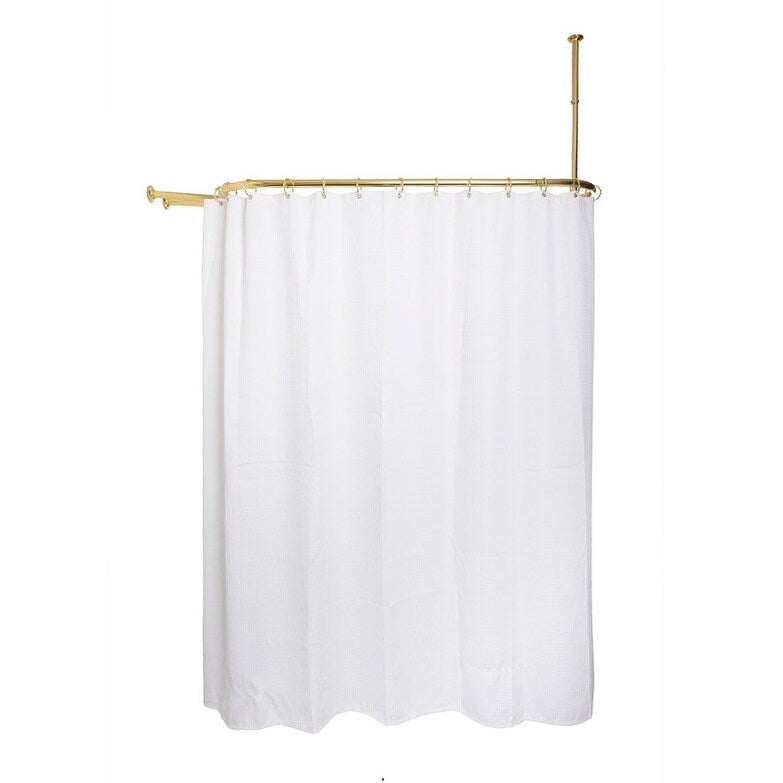 Utopia Alley Duschstange aus rostfreiem Aluminium mit Deckenhalterung für freistehende Badewannen, 46 x 22 Zoll